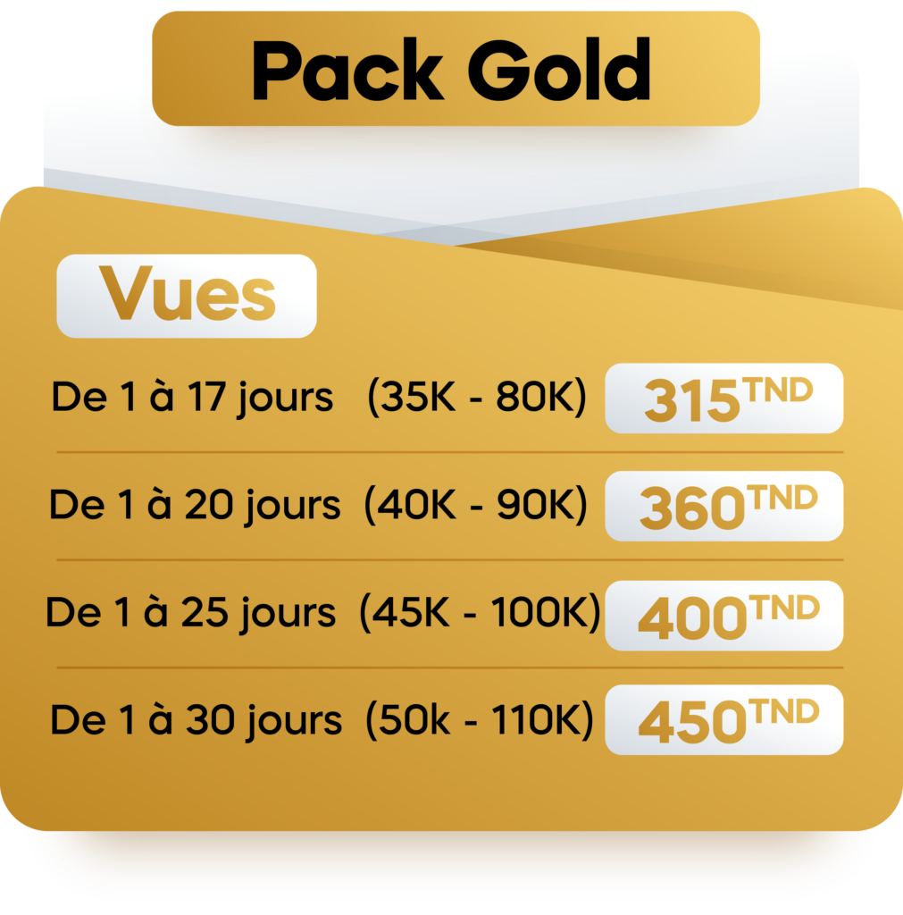 Pack Gold publicité payante